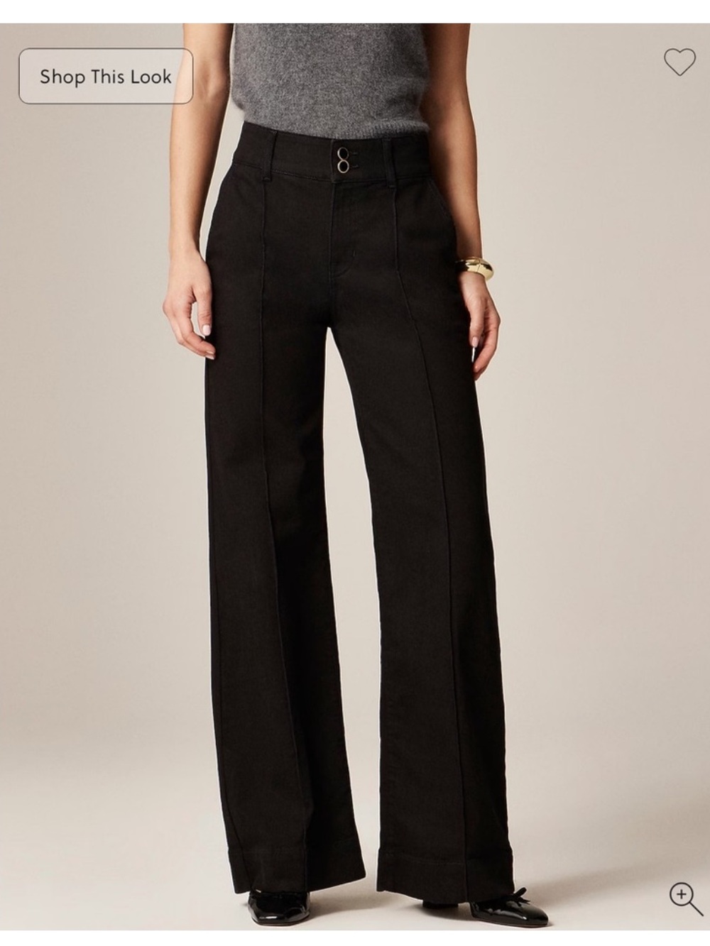 J.Crew Denim trouser jean with stacked buttons
